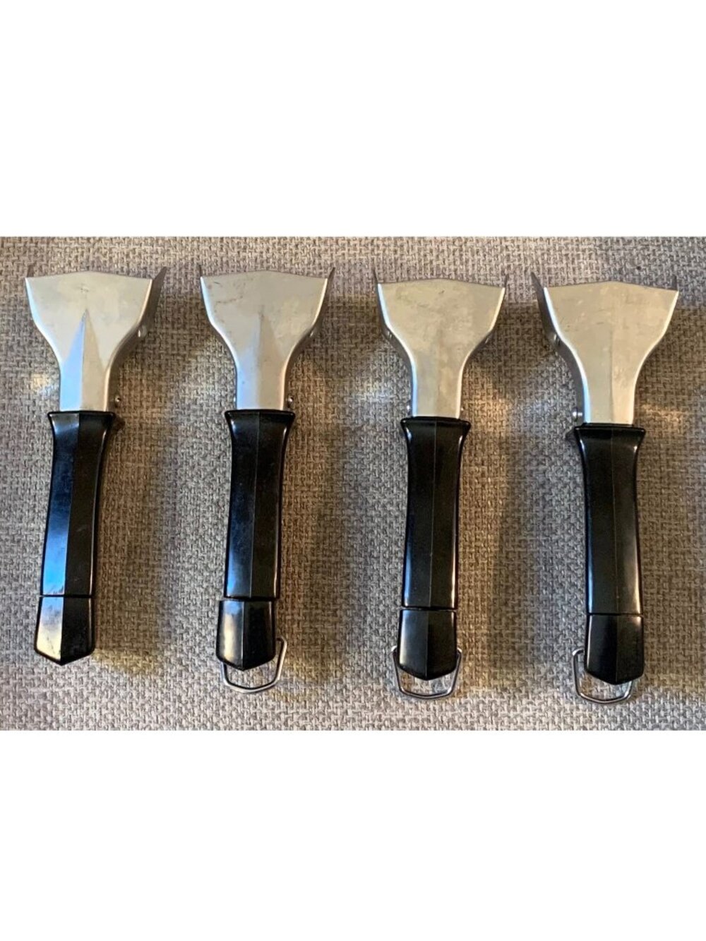 VTG Corning Ware Handles Twist-Lock (Lot of 4) Detachable Black Casserole Pot